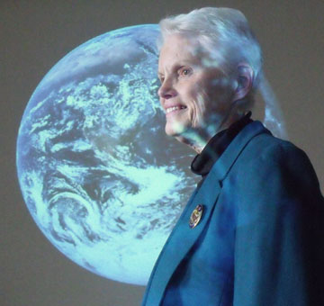 Sister Cathleen Real gives educational presentations about climate change.